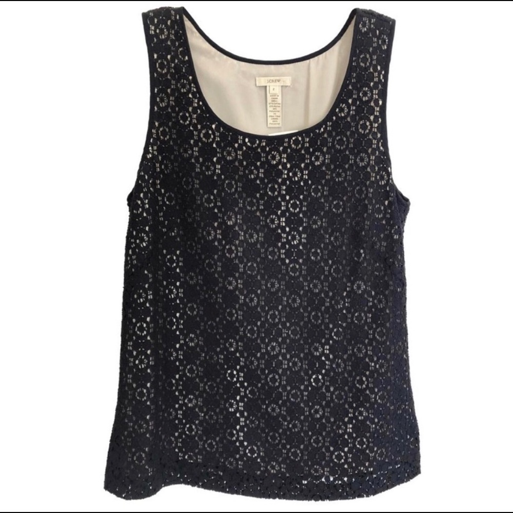 J. Crew Leslie Lace Shell Tank Top